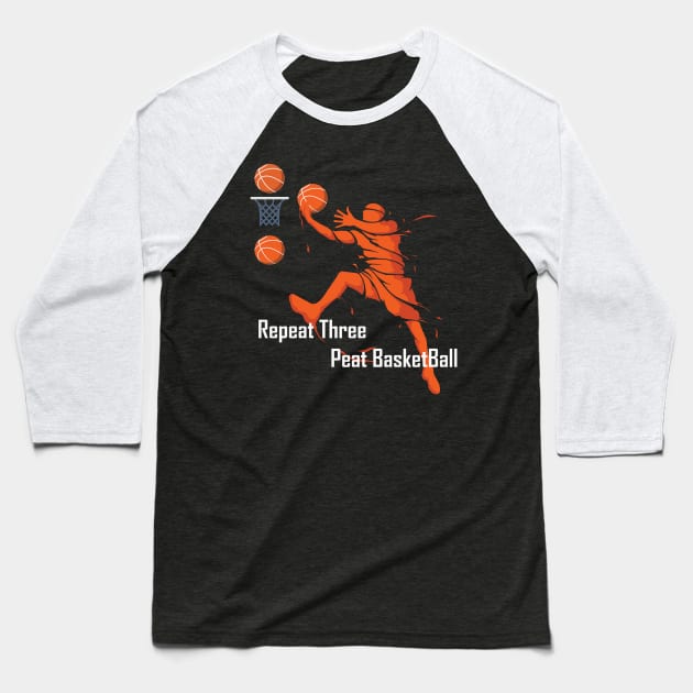 Michael Jordan Three peat Baseball T-Shirt by AKAL